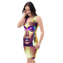Load image into Gallery viewer, Funique’s Diva-Gold Sublimation Cut & Sew Dress