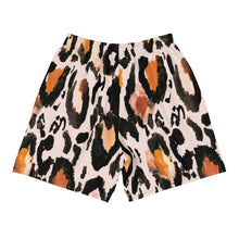 Load image into Gallery viewer, ‘The-Mahogany’ Men's Athletic leopard-print Shorts