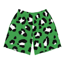 Load image into Gallery viewer, ‘Guinness-Green’ Men's leopard-print Athletic Shorts