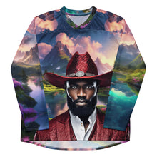 Load image into Gallery viewer, Black-Cowboy Recycled hockey jersey