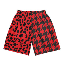 Load image into Gallery viewer, Leopard-Fiasco Unisex houndstooth mesh shorts