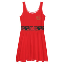 Load image into Gallery viewer, ‘The-Paint-The-Town-Red’ Skater Dress
