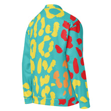 Load image into Gallery viewer, Sea Blue-Leopard-Chaos Unisex Bomber Jacket