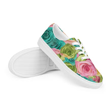 Load image into Gallery viewer, Cotton-Candy-Roses Men’s lace-up shoes