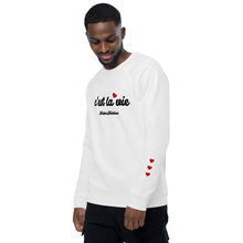 Load image into Gallery viewer, ‘Life&Love’ Unisex organic raglan sweatshirt
