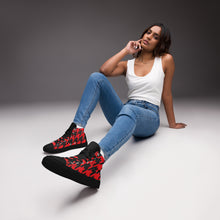 Load image into Gallery viewer, The-Almighty-ONEZ Women’s high top houndstooth shoes