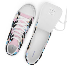 Load image into Gallery viewer, Pastel-Love Women’s high top houndstooth canvas shoes