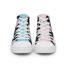 Load image into Gallery viewer, Pastel-Love Women’s high top houndstooth canvas shoes