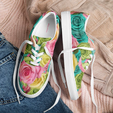 Load image into Gallery viewer, Cotton-Candy-Roses Women’s lace-up shoes