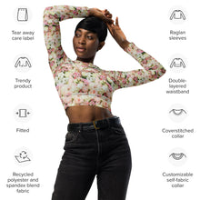 Load image into Gallery viewer, ‘Funique’s Garden’ (Recycled) long-sleeve crop top