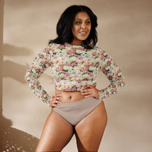 Load image into Gallery viewer, ‘Funique’s Garden’ (Recycled) long-sleeve crop top