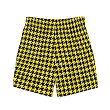 Load image into Gallery viewer, Houndstooth Yella-Fella Men's swim trunks