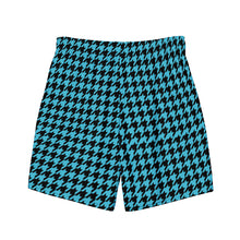 Load image into Gallery viewer, Houndstooth Aqua-King Men's swim trunks