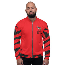 Load image into Gallery viewer, Zebra-ICON (Red) Unisex Bomber Jacket
