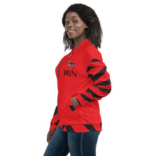 Load image into Gallery viewer, Zebra-ICON (Red) Unisex Bomber Jacket