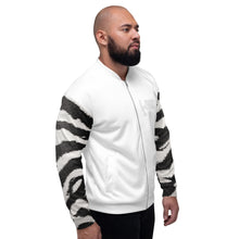 Load image into Gallery viewer, 'The Iconic Zebra' Unisex Bomber Jacket