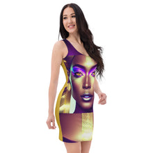 Load image into Gallery viewer, Funique’s Diva-Gold Sublimation Cut &amp; Sew Dress
