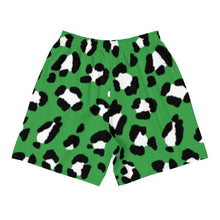 Load image into Gallery viewer, ‘Guinness-Green’ Men&#39;s leopard-print Athletic Shorts
