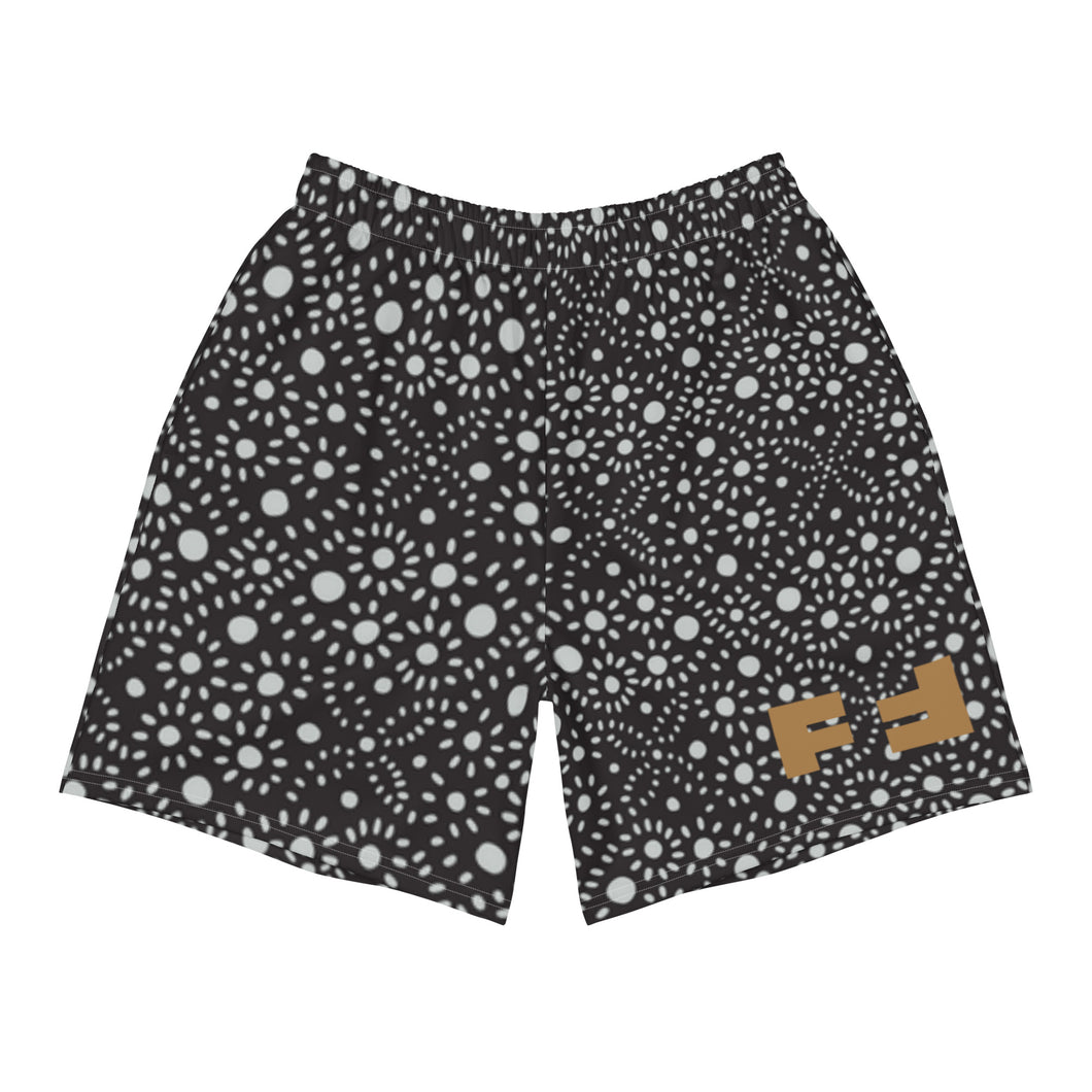 Black-Constellation Men's Athletic Shorts