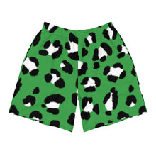 Load image into Gallery viewer, ‘Guinness-Green’ Men&#39;s leopard-print Athletic Shorts
