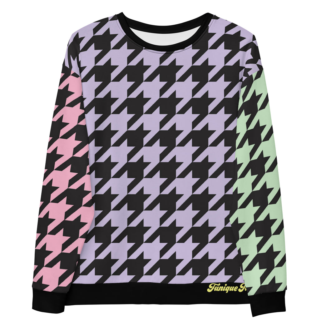 Lux-Ultrablend Unisex Houndstooth Sweatshirt