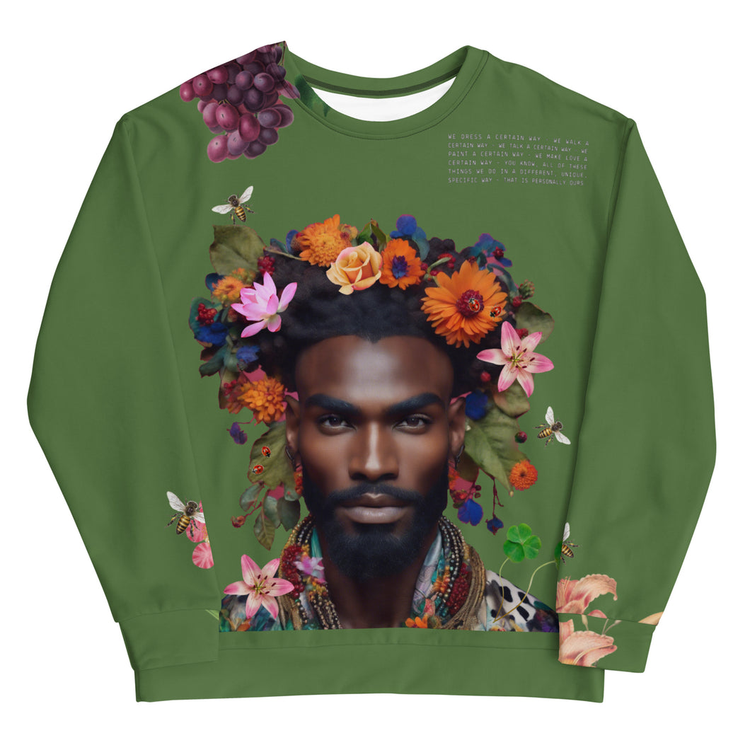 Black-Melanin (Floral Bee Edition) Unisex Sweatshirt