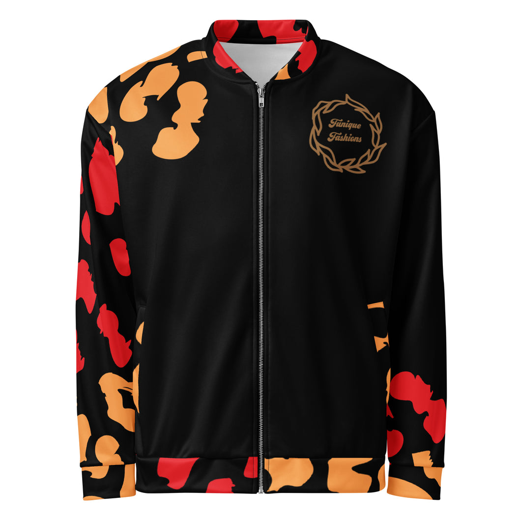 Black-Leopard-Chaos Unisex Bomber Jacket