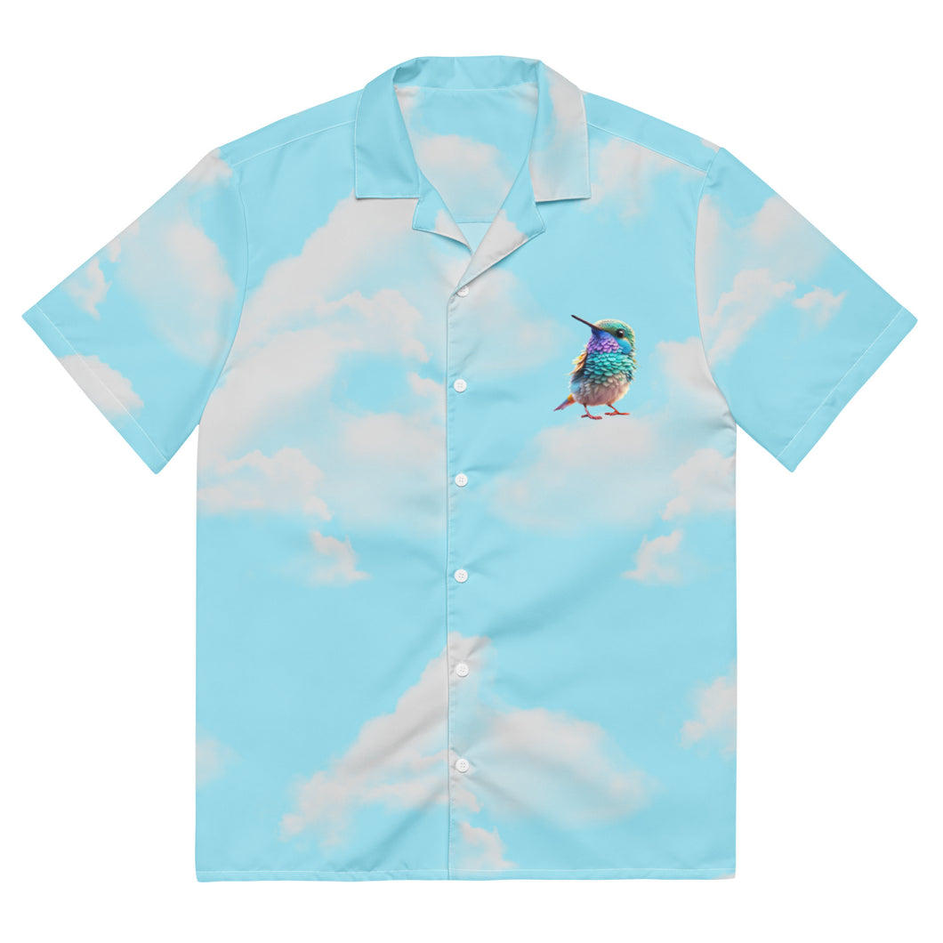 Blue-Skies (hummingway) Unisex button shirt