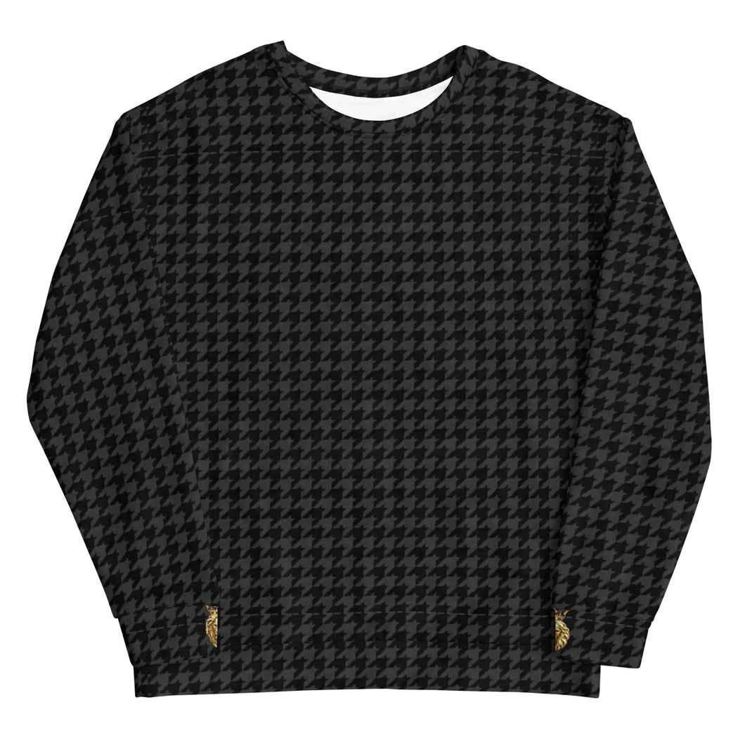 Lux-Black-Jazz Unisex Houndstooth Sweatshirt