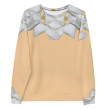 Load image into Gallery viewer, White-Petal-Motif Unisex Sweatshirt
