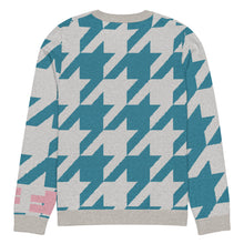 Load image into Gallery viewer, [ Willow Blue ] Knitted houndstooth sweater
