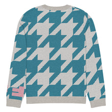 Load image into Gallery viewer, [ Willow Blue ] Knitted houndstooth sweater
