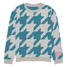 Load image into Gallery viewer, [ Willow Blue ] Knitted houndstooth sweater
