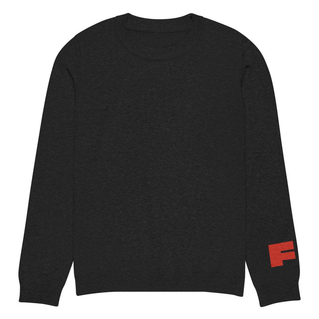 [ Blissed Black ] Knitted crew neck sweater