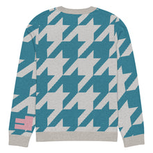 Load image into Gallery viewer, [ Willow Blue ] Knitted houndstooth sweater
