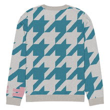 Load image into Gallery viewer, [ Willow Blue ] Knitted houndstooth sweater
