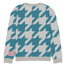Load image into Gallery viewer, [ Willow Blue ] Knitted houndstooth sweater
