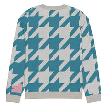 Load image into Gallery viewer, [ Willow Blue ] Knitted houndstooth sweater
