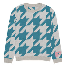 Load image into Gallery viewer, [ Willow Blue ] Knitted houndstooth sweater
