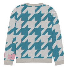 Load image into Gallery viewer, [ Willow Blue ] Knitted houndstooth sweater
