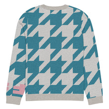 Load image into Gallery viewer, [ Willow Blue ] Knitted houndstooth sweater
