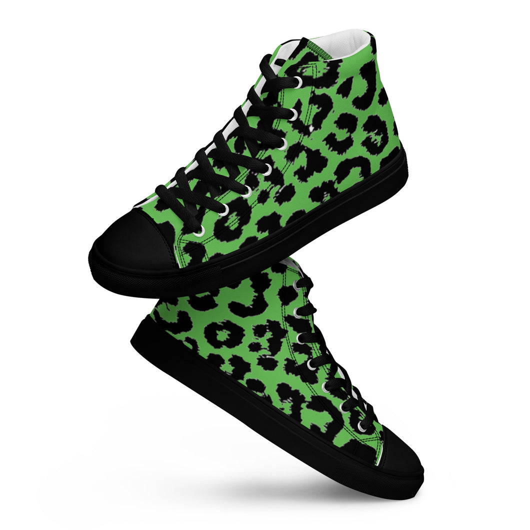 Apple-Leopard Print Men’s high top shoes