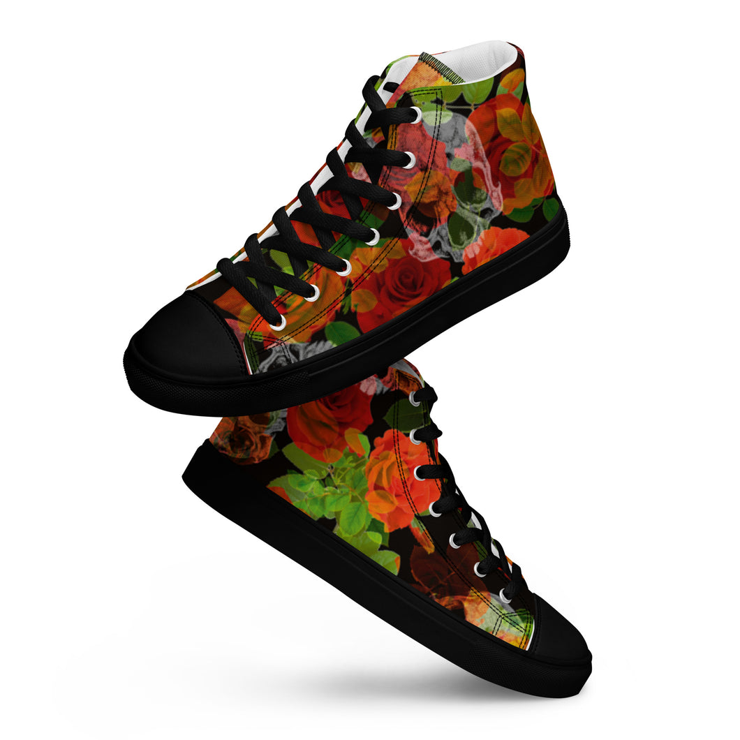 ‘Skulls & Thorns’ Men’s high top shoes