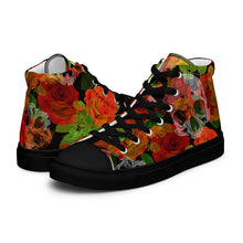 Load image into Gallery viewer, ‘Skulls &amp; Thorns’ Men’s high top shoes
