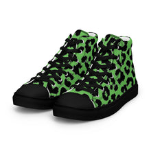 Load image into Gallery viewer, Apple-Leopard Print Men’s high top shoes
