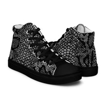 Load image into Gallery viewer, BLACK-HISS Men’s high top canvas shoes
