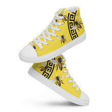 Load image into Gallery viewer, Greek-Honeybees Men’s high top canvas shoes
