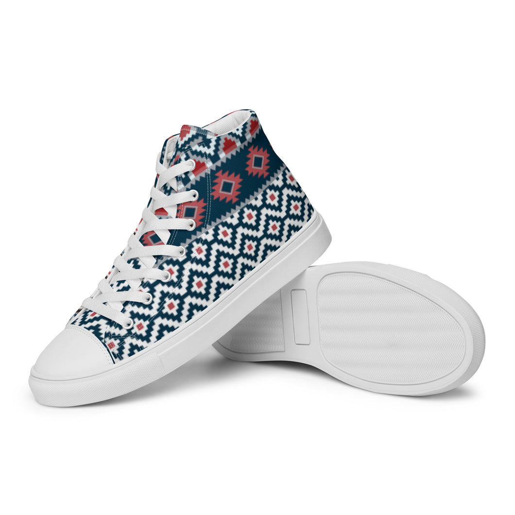 Urban-Navajo Men’s high top canvas shoes