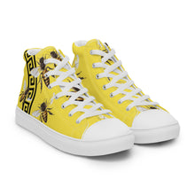 Load image into Gallery viewer, Greek-Honeybees Men’s high top canvas shoes
