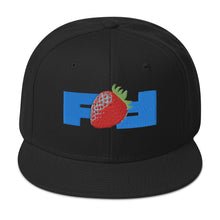 Load image into Gallery viewer, Strawberry-Black Snapback Hat
